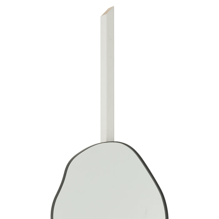 J-Line spiegel Extrema - ijzer|spiegel - zwart - medium - Ø 49 cm