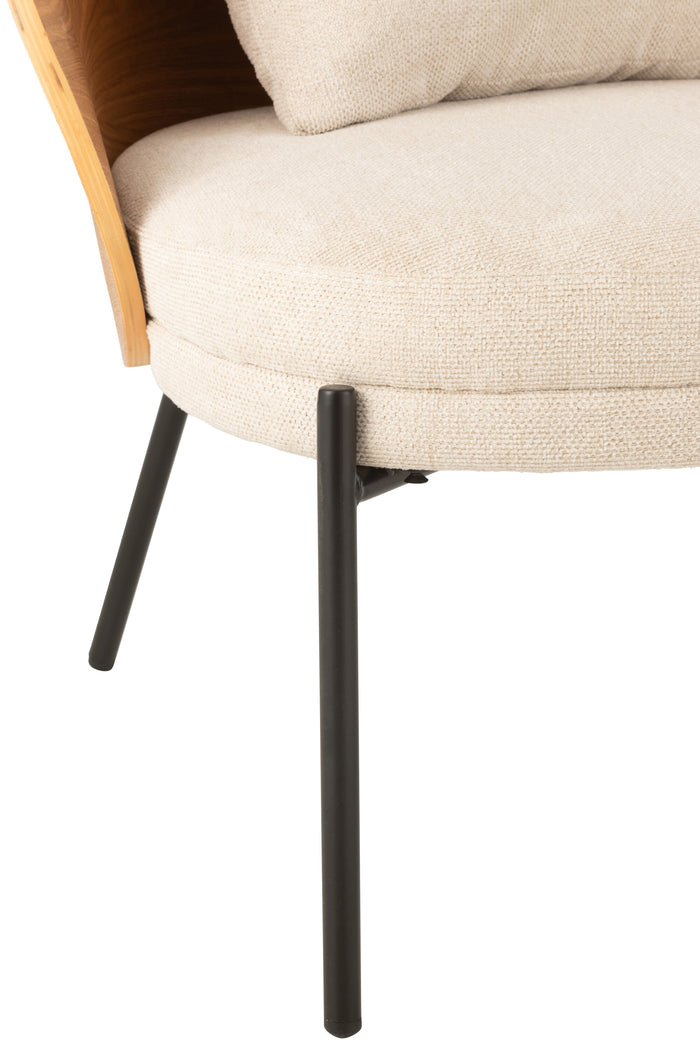 J-Line stoel Lone - multiplex|metaal - naturel|beige