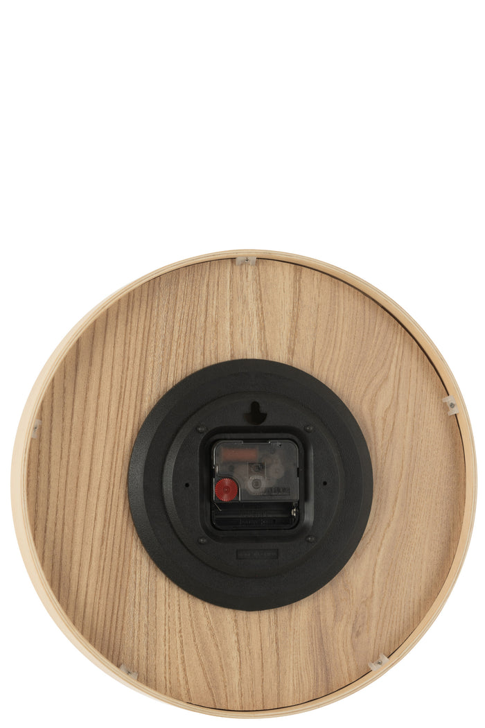J-Line klok - multiplex|hout - licht naturel - small - Ø 30