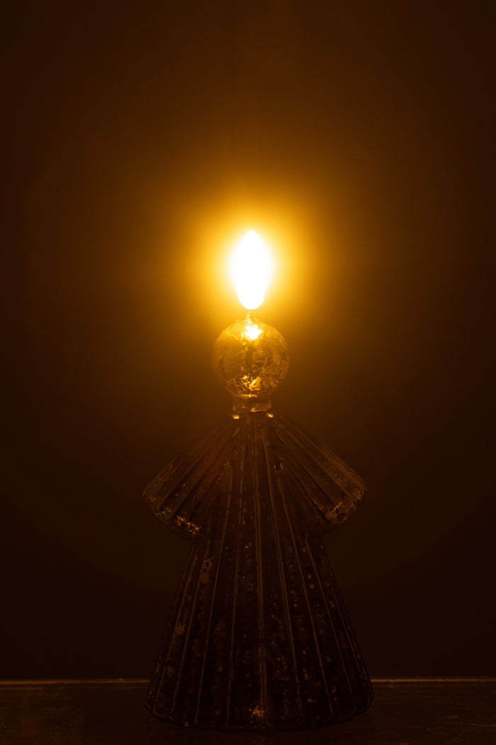 J-Line figuur Engel - glas - goud - small - LED