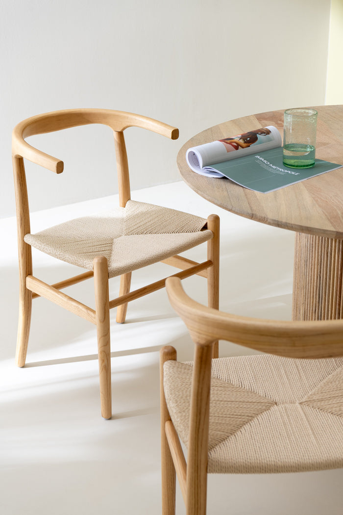 J-Line stoel Toon - beukenhout|touw - naturel