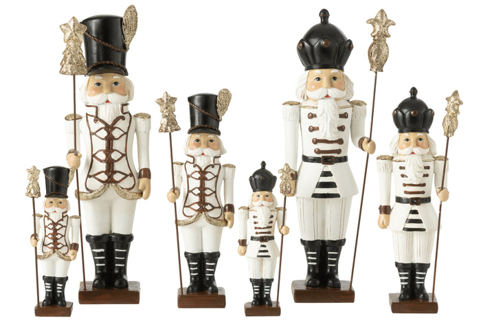 J-Line figuur Notenkraker - polyresin - mix - large - 2 stuk