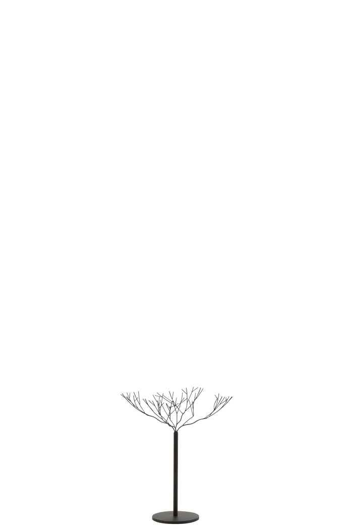 J-Line decoratie Boom - metaal - zwart - small