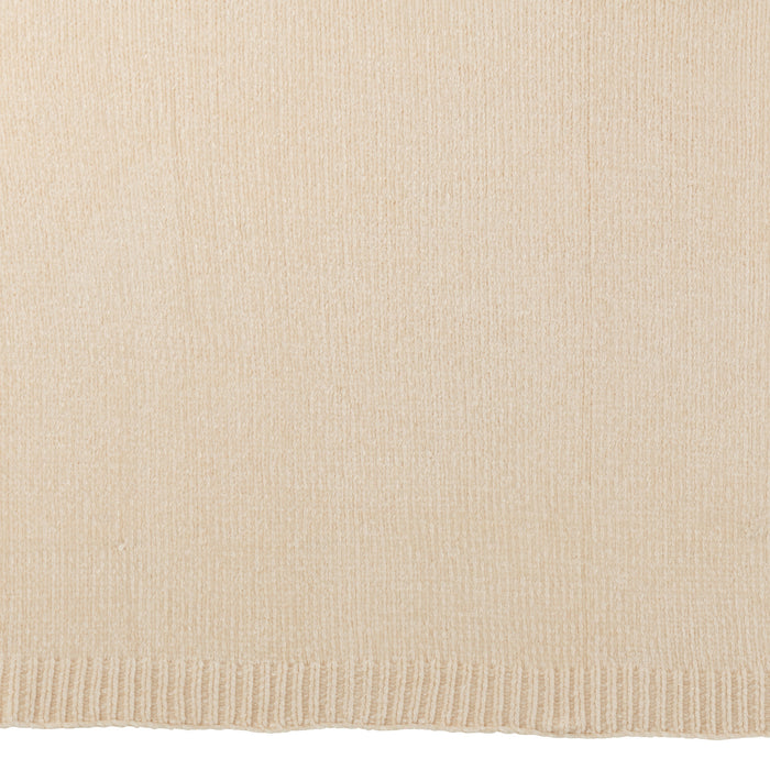 J-Line deken Chenille - polyester - ecru
