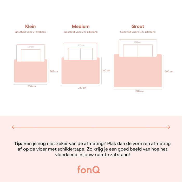 by fonQ Groovy Vloerkleed Ø 150 cm - Beige