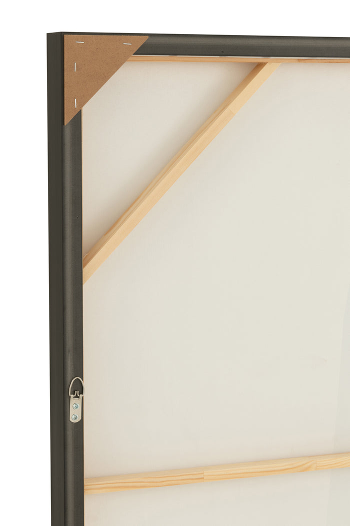 J-Line wanddecoratie Joy - dennenhout - wit|zwart