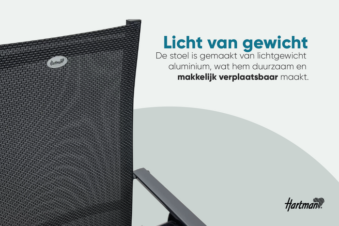 Hartman Napoli verstelbare tuinstoel - Antraciet