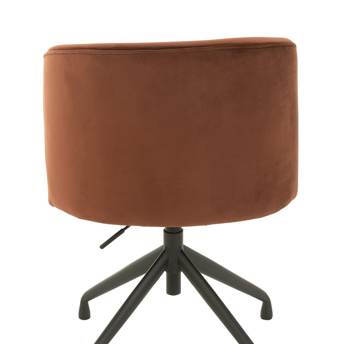 J-Line stoel Turn|Up|Down - fluweel - donkerbruin