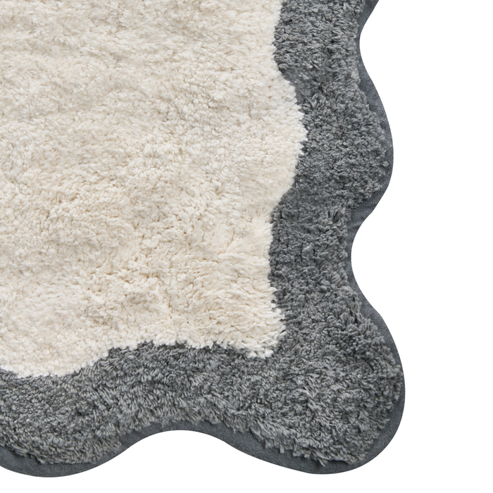 Beliani - NANGAL - Badmat - Beige|Grijs - 60 x 90 cm - Katoen