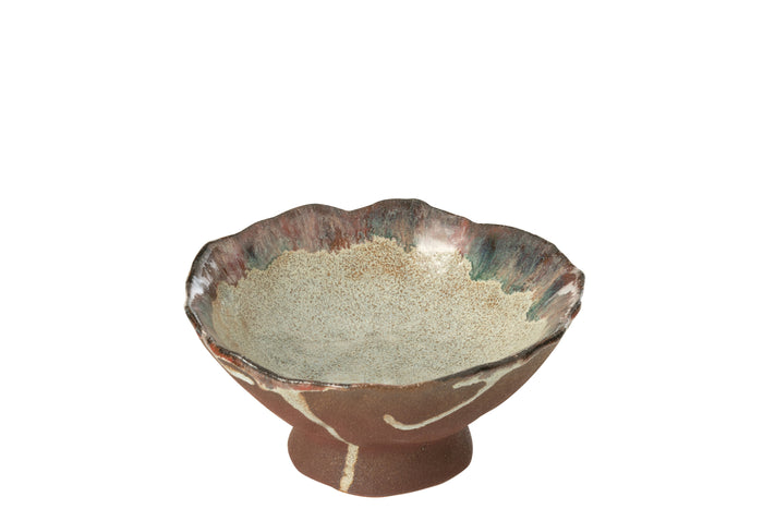 J-Line plateau Decoratief Naga - keramiek - roest|bruin - small