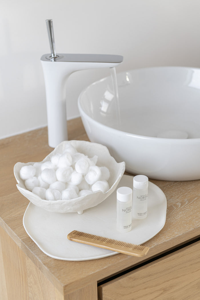 J-Line plateau Rond - dienblad - metaal - wit - small