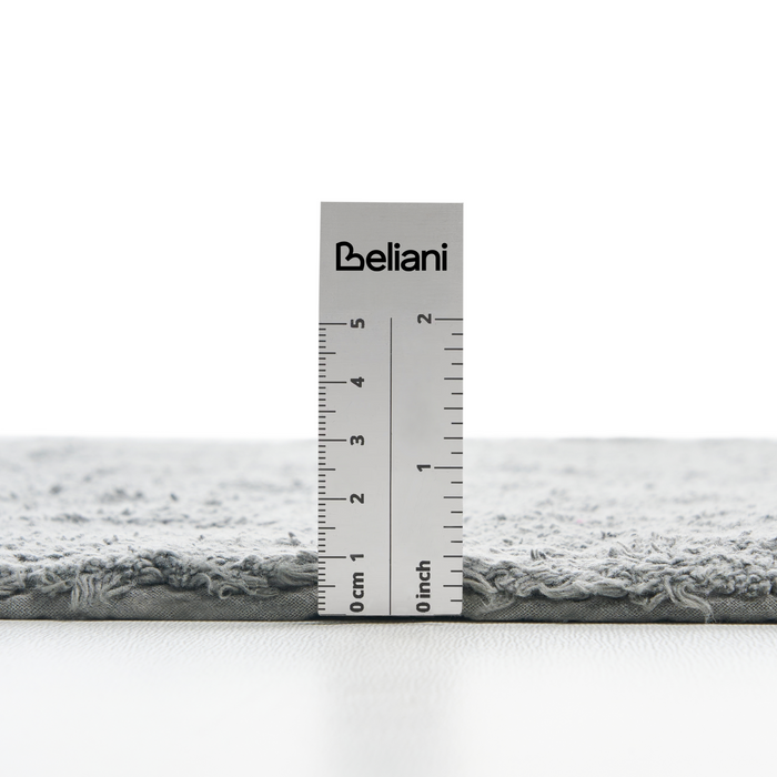 Beliani - GOELA - Badmat - Grijs - 60 x 90 cm - Katoen