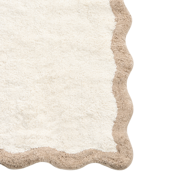 Beliani - NANGAL - Badmat - Beige|Bruin - 80 x 150 cm - Katoen