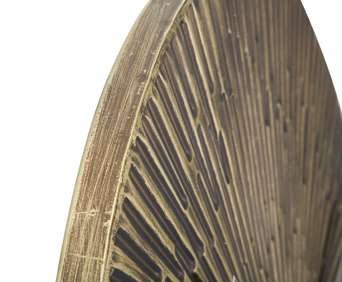 Wandklok van goudkleurig metaal Ø 50x3,5