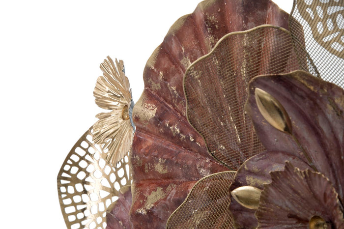 3D decoratief paneel in veelkleurig metaal 118x10x58 cm