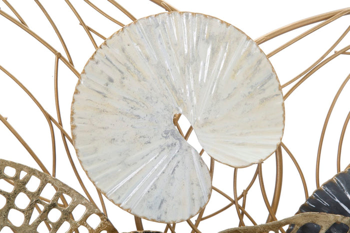 3D decoratief paneel in veelkleurig metaal, 124,5x9,5x55 cm