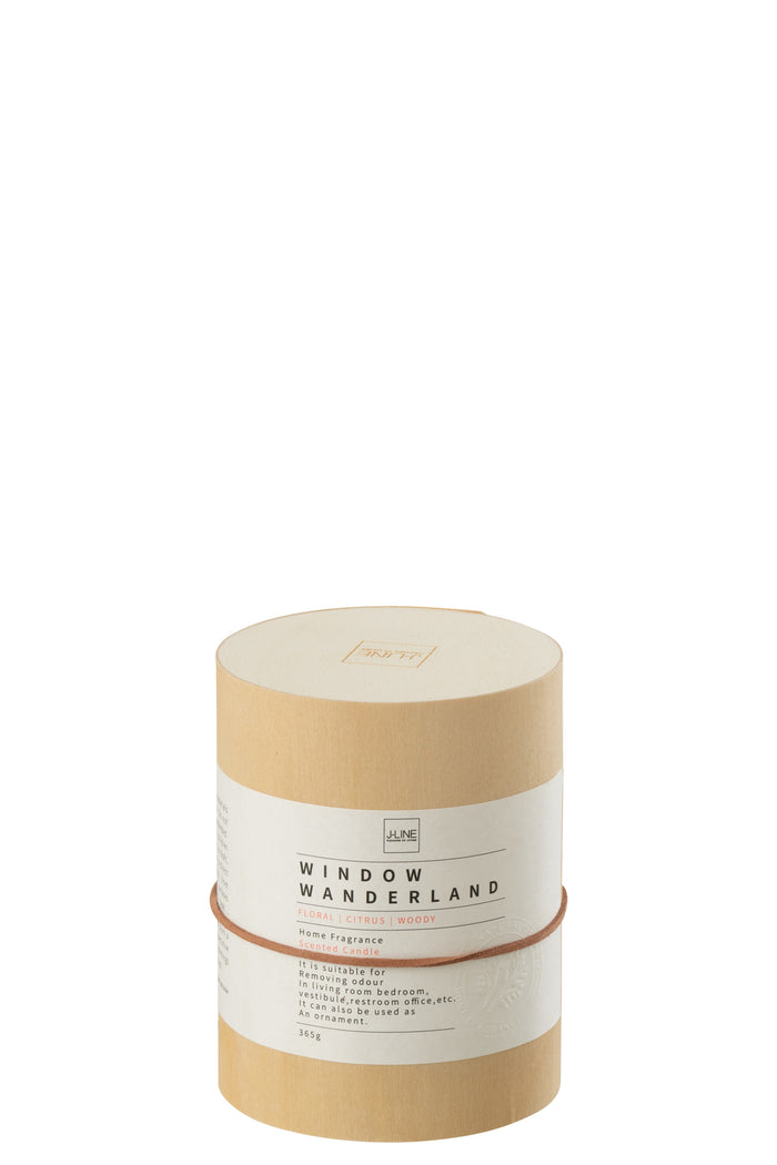 J-Line geurkaars Rond - Window Wanderland - transparant - large - 66U