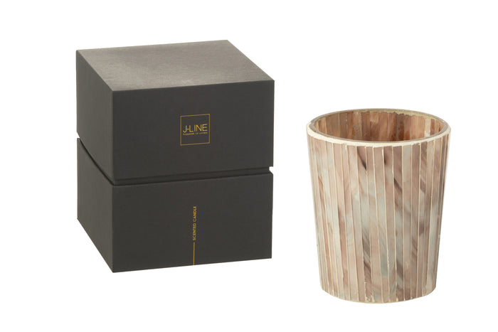 J-Line geurkaars Noa - Tender Rose - glas - roze - medium - 55U