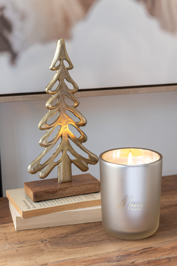 J-Line geurkaars Merci - beige - small - 35U