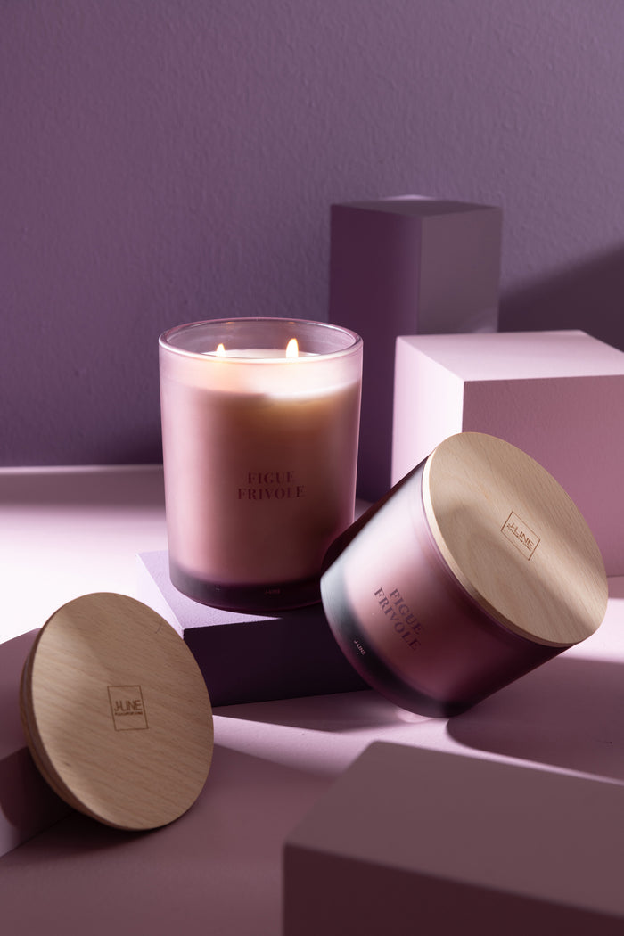 J-Line geurkaars Accords Essentiels - Figue Frivole - paars - 52U