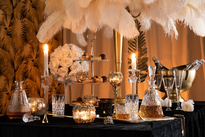 J-Line struisvogelpluim 5 delig - creme - large