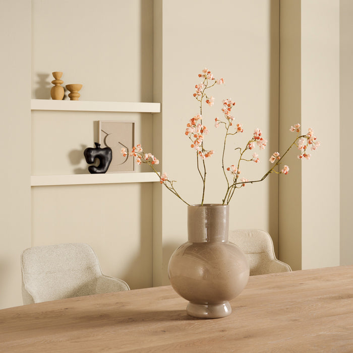 Vaas Deborah - Beige|Goud - Glas - 31x39x31cm (BxHxD)