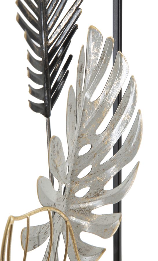 3D decoratief paneel in veelkleurig metaal, 28,5x3x74 cm