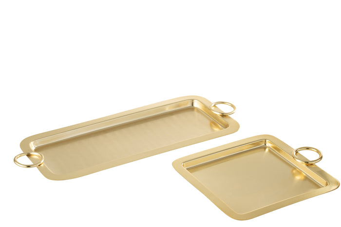 J-Line plateau Mile - dienblad - metaal - goud - large