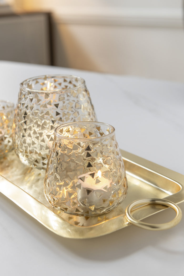 J-Line plateau Mile - dienblad - metaal - goud - large