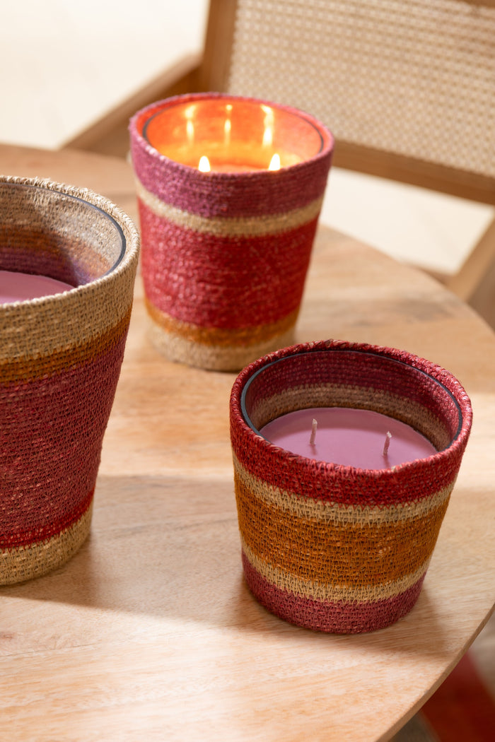 J-Line geurkaars Mand - bordeaux - small - 45U