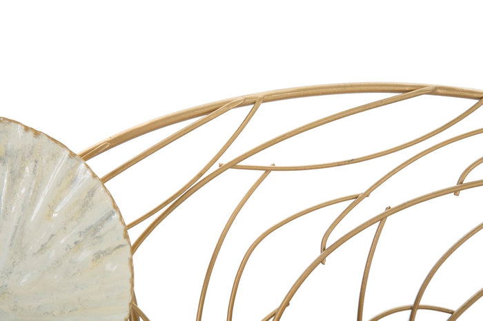 3D decoratief paneel in veelkleurig metaal, 124,5x9,5x55 cm