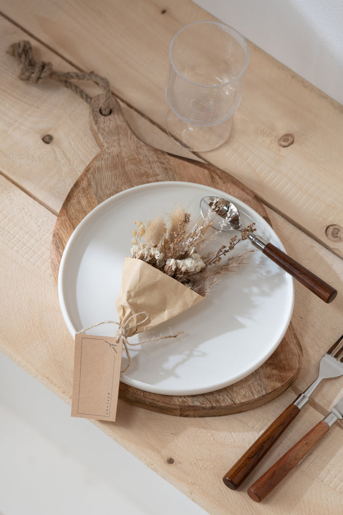 J-Line bundel Gedroogde Bloemen In Papier Wrap - jute - natu