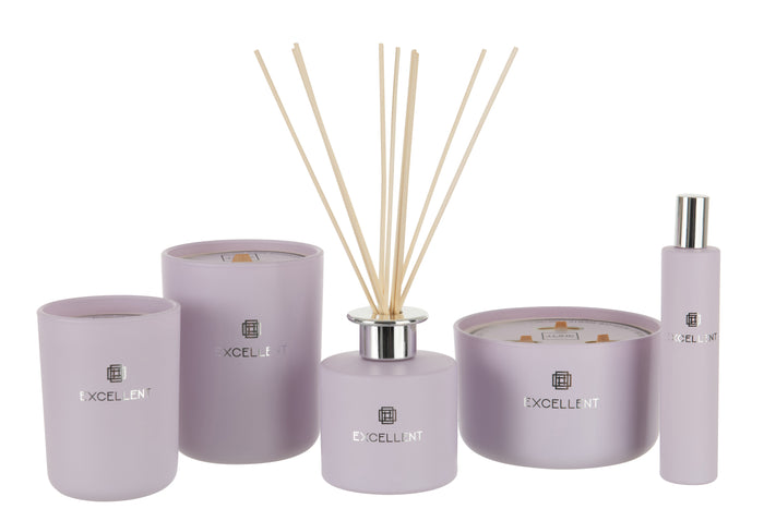 J-Line huisparfum Excellent - Siberia Fir - glas - lila