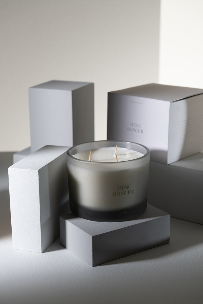 J-Line geurkaars Accords Essentiels - Musc Obscur - blauw - 28U