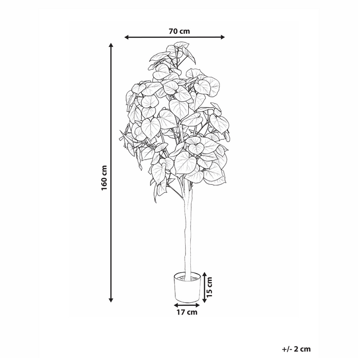 Beliani - FICUS TREE - Kunstplant - Groen - 160 cm - Kunststof