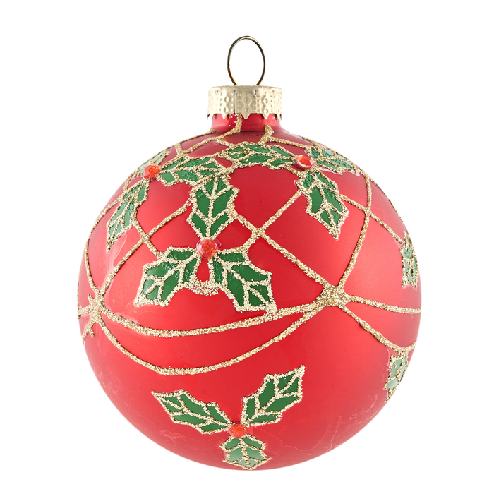 Beliani - TWINKLE - Set van 70 kerstballen - Rood|Groen - Glas
