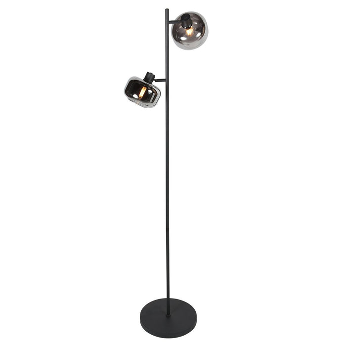 Mexlite Vloerlamp Tenebris Zwarte 2-Lichts 4213ZW