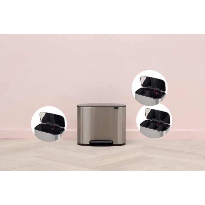 Brabantia Bo Pedaalemmer 33 Liter (3x11 Liter)