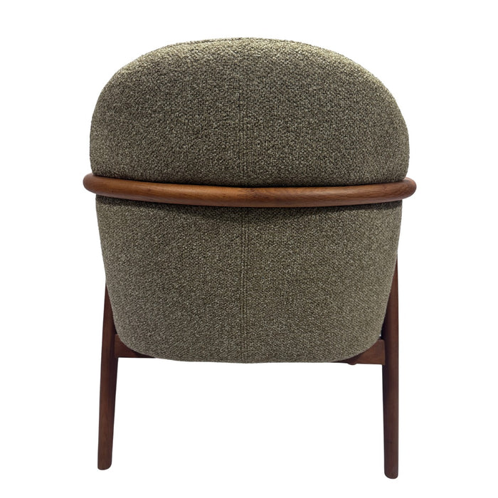 DÉJA Living - Fauteuil - Taupe Stof|Walnoot - 65x72x81cm - Skövde