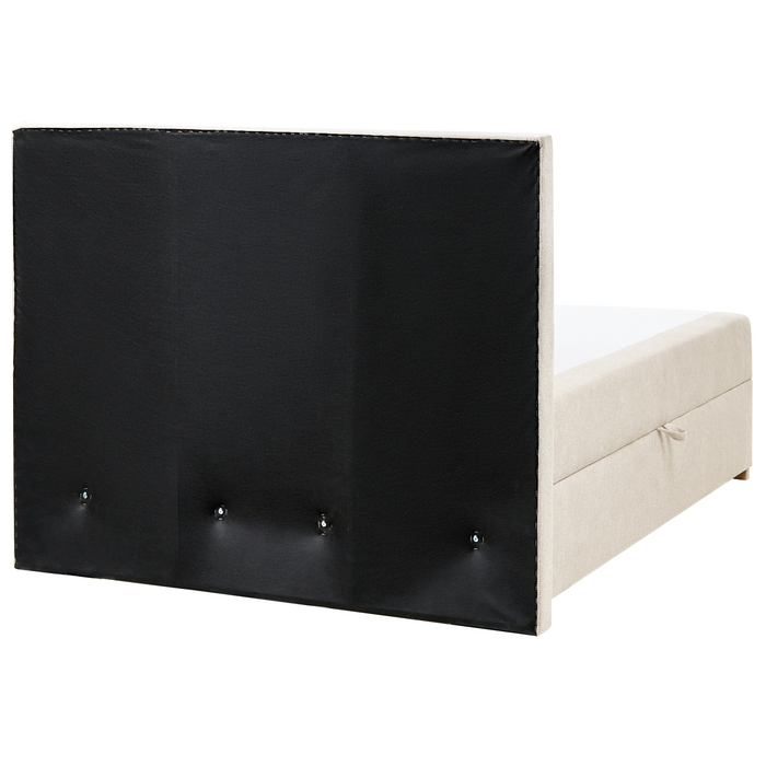 Beliani - MAJOR - Boxspring - Lichtbeige - 120 x 200 cm - Stof