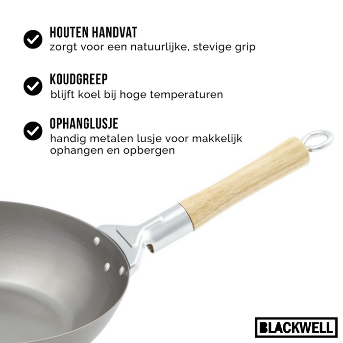 Cookinglife Pannenset Voccelli (Koekenpan ø 24 cm & Wokpan ø 25 cm) - zonder anti-aankbalaag