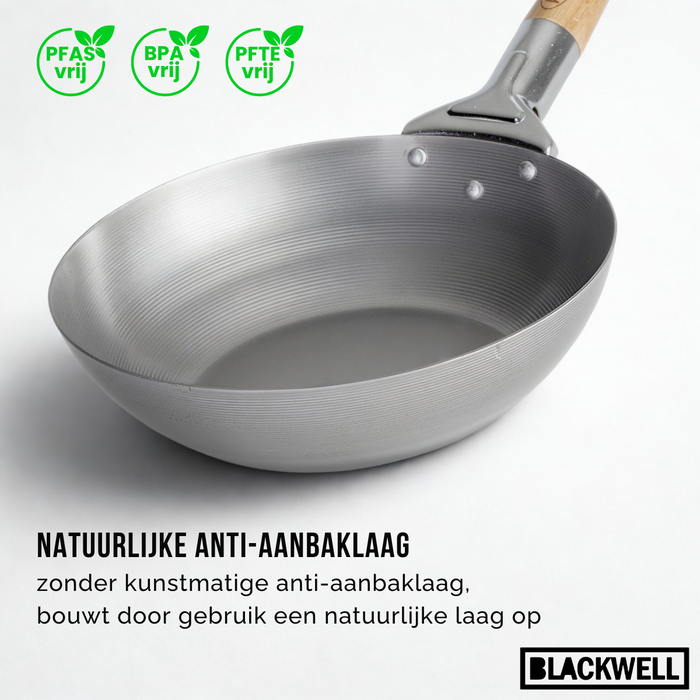 Cookinglife Pannenset Voccelli (Koekenpan ø 24 cm & Wokpan ø 25 cm) - zonder anti-aankbalaag