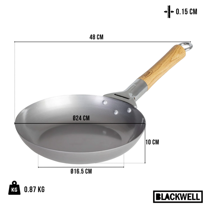 Cookinglife Pannenset Voccelli (Koekenpan ø 24 cm & Wokpan ø 25 cm) - zonder anti-aankbalaag