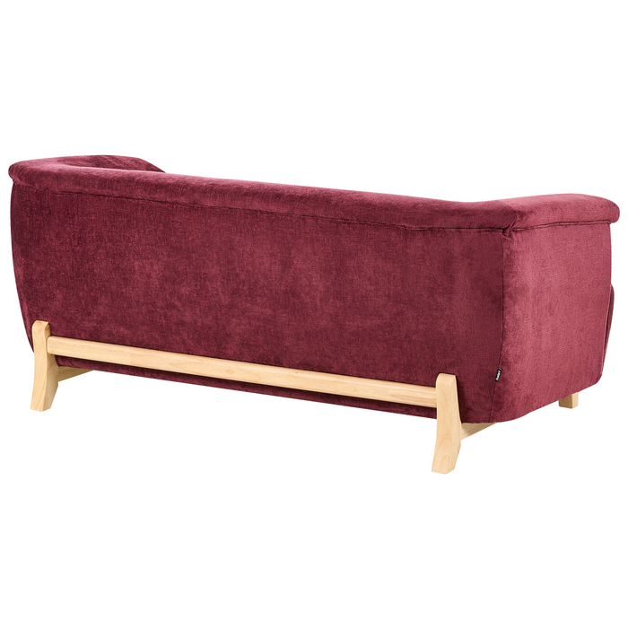 Beliani - ALNOR - Tweezitsbank - Bordeauxrood - Chenille