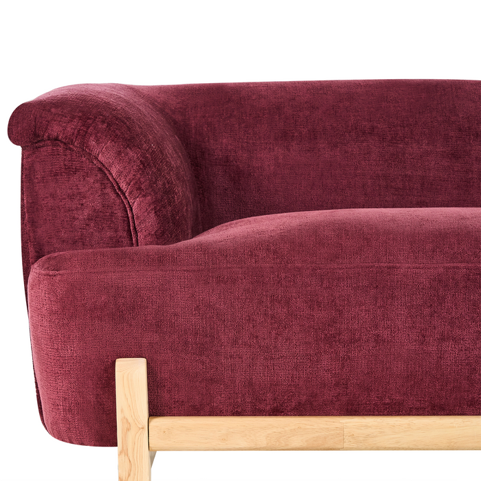 Beliani - ALNOR - Tweezitsbank - Bordeauxrood - Chenille