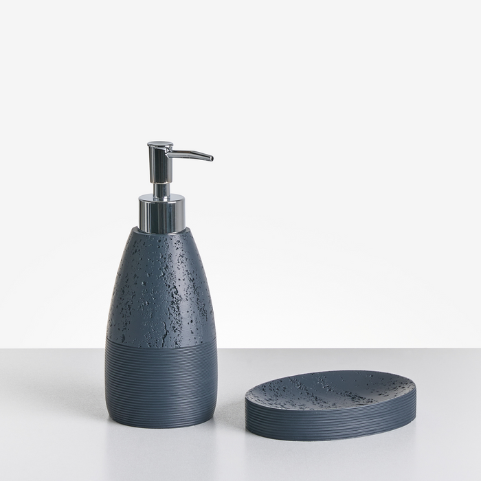 Beliani - YARAPA - Badkameraccessoireset - Donkerblauw - Polyresin