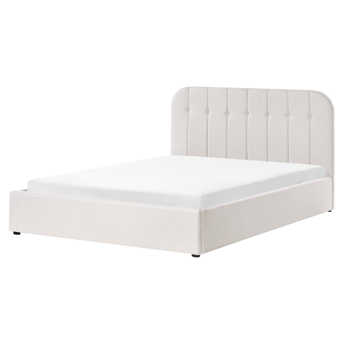 Beliani-CHALLANS-Bed met opbergruimte-Off-white-160 x 200 cm-Stof