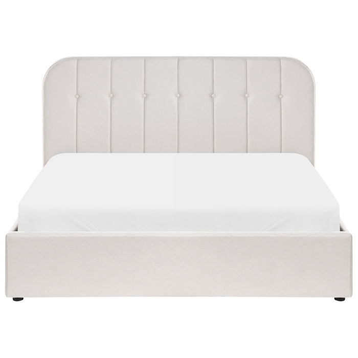 Beliani-CHALLANS-Bed met opbergruimte-Off-white-160 x 200 cm-Stof