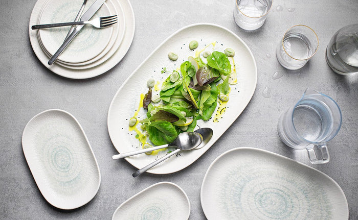 ID Fine Serveerschaal - Glacier - Porselein - 28 cm - set van 2