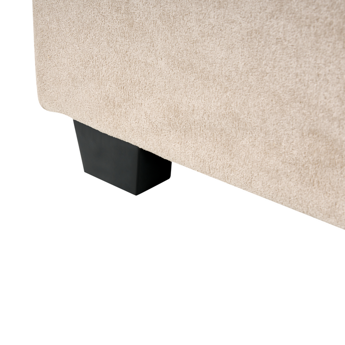 Beliani-BERNAY-Bed met opbergruimte -Taupe-160 x 200 cm-Polyester